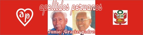 Logotipo de apellidos peruanos mes de junio 2009 dia del padre